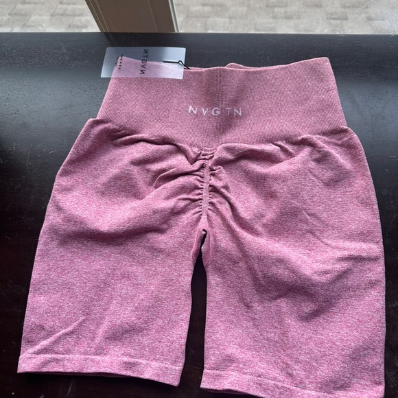 NVGTN pastel pink scrunch shorts size small - Picture 2 of 3